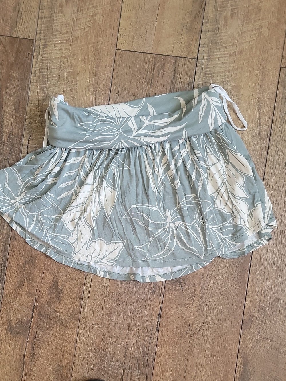 Ocean Drive Sage Blue Floral Skater Mini Skort - Picture 1 of 3